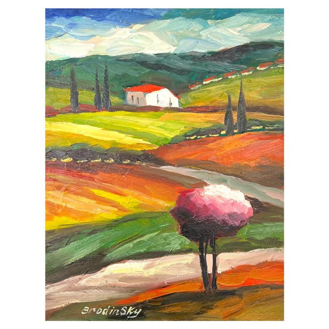 Slava Brodinsky, Hand Signed Original Painting on Canvas with Letter of Authenticity.: This is an original painting oil on canvas by Slava Brodinsky. Hand signed by the artist, this piece comes with a letter of authenticity. Measures approximately 16" x 12" (image).