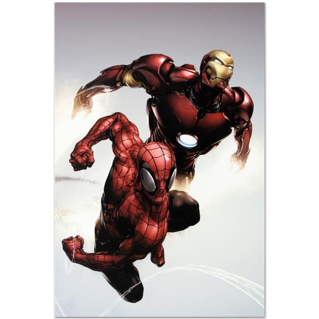 Marvel Comics "Carnage #1" Numbered Limited Edition Giclee on Canvas by Clayton Henry with COA.: A piece of comic book history, this limited edition, from original art by Clayton Henry, depicts the classic characters Spider-Man and Iron Man. Artistic from an early age, Clayton Henry often uses