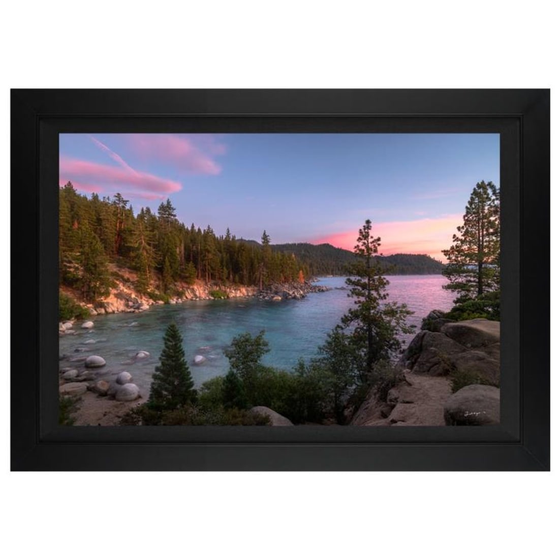 Jongas, "Secret Cove" Framed Limited Edition on Canvas, Numbered and Hand Signed with Letter of (1 of 1)