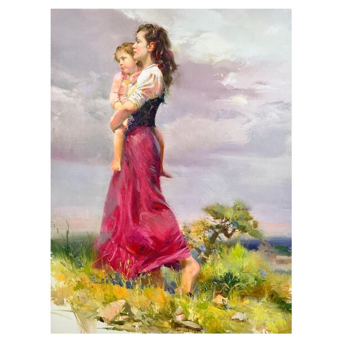 Pino (1939-2010), "Long Way Home" Limited Edition on Canvas, Numbered and Hand Signed with: Long Way Home is a limited edition giclee on canvas by Pino (1939-2010), numbered and hand signed by the artist. Includes Certificate of Authenticity. Measures approx. 40" x 30" (image). Reference#: