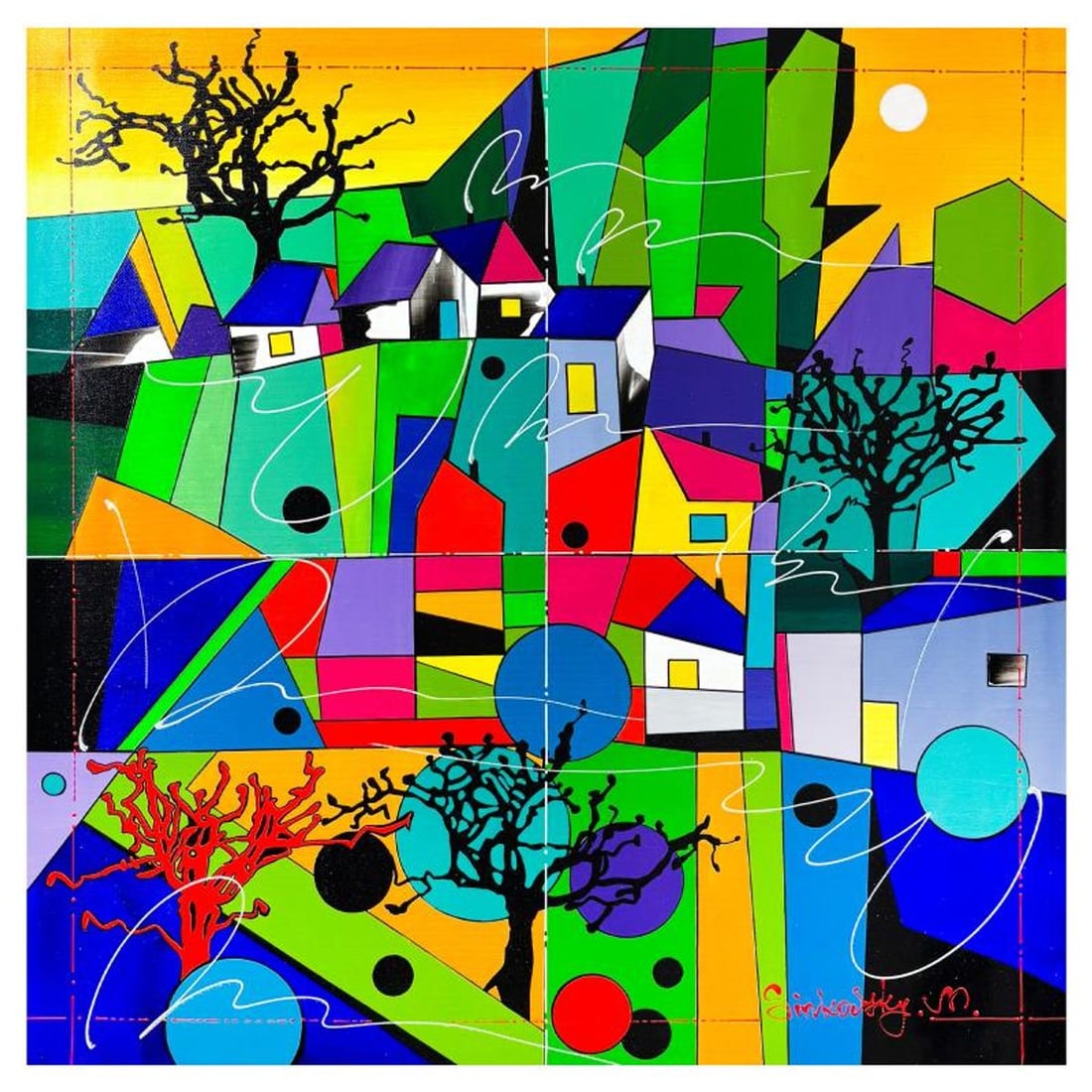 Natalia Sinkovsky, Original Acrylic Painting on Canvas, Hand Signed with Letter of Authenticity. (1 of 2)