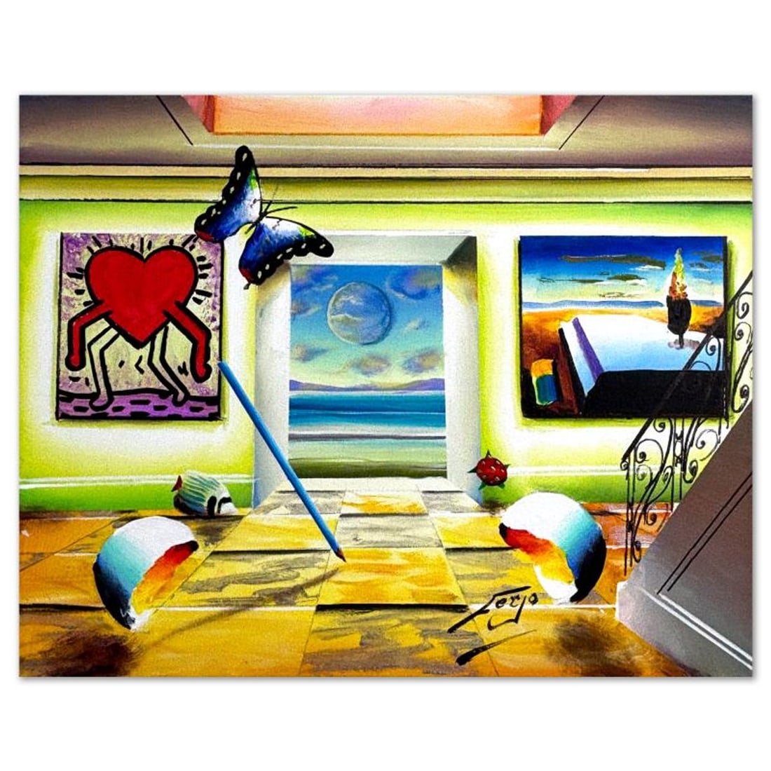 Ferjo, Hand Signed Original Painting on Canvas with Letter of Authenticity. (1 of 2)