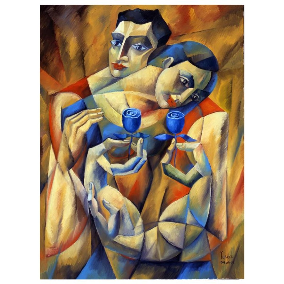 Yuroz, "The Preservation Of Love" Hand Signed Limited Edition Serigraph on Canvas with Certificate: The Preservation Of Love is a limited edition serigraph on canvas by Yuroz. The piece is hand signed by the artist, numbered, and accompanied by a certificate of authenticity. Measures approximately 4