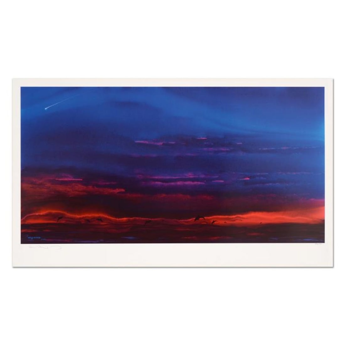 Wyland, "Sacred Seas" Limited Edition Lithograph, Numbered and Hand Signed with Certificate of: Sacred Seas is a limited edition lithograph on paper by Wyland, numbered and hand signed by the artist. Includes Certificate of Authenticity. Measures approx. 27" x 16" (border), 25" x 13" (image). Re
