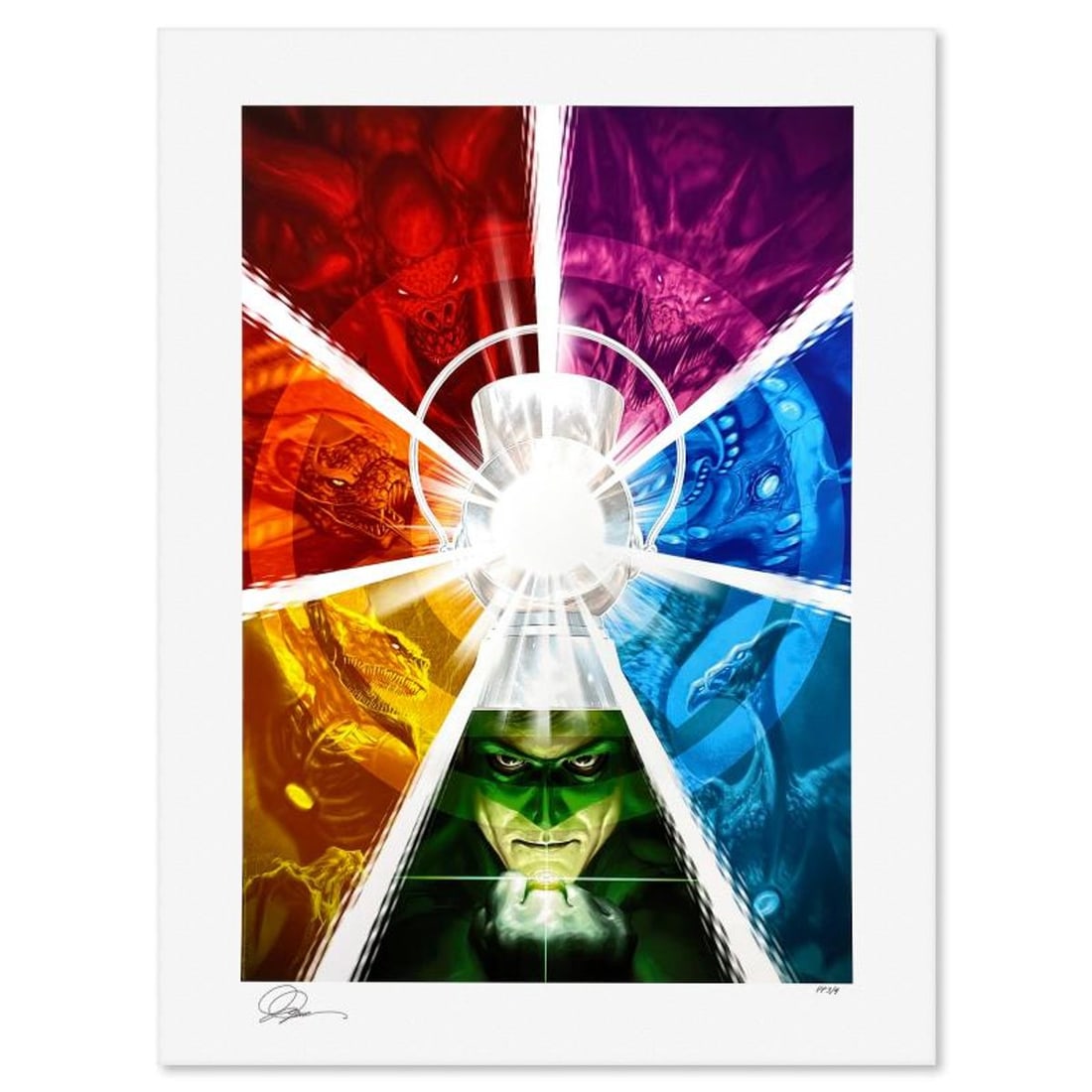 DC Comics & Alex Garner, "Green Lantern: Brightest Day" Limited Edition, PP Numbered 3/4 and Signed: Green Lantern: Brightest Day is a limited edition giclee on paper by Alex Garner, PP numbered 3/4 and bearing the authorized signature of the artist. Includes Letter of Authenticity. Measures approx. 