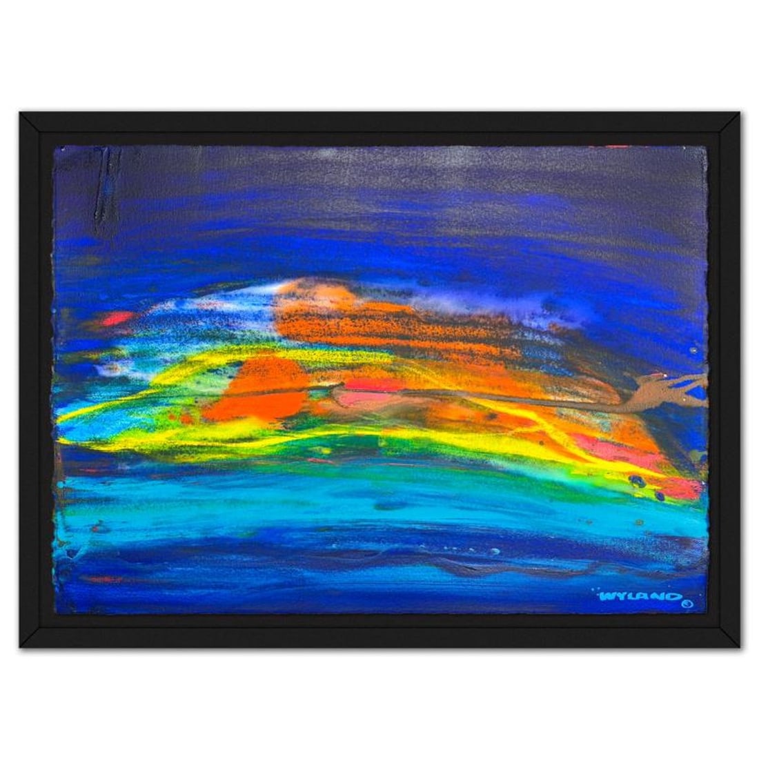 Wyland, Framed Original Watercolor Painting, Hand Signed with Letter of Authenticity.: This is an original watercolor painting on paper by Wyland, hand signed by the artist. This piece comes custom framed. Includes Letter of Authenticity. Measures approx. 34" x 48" (frame), 26" x 40" (i