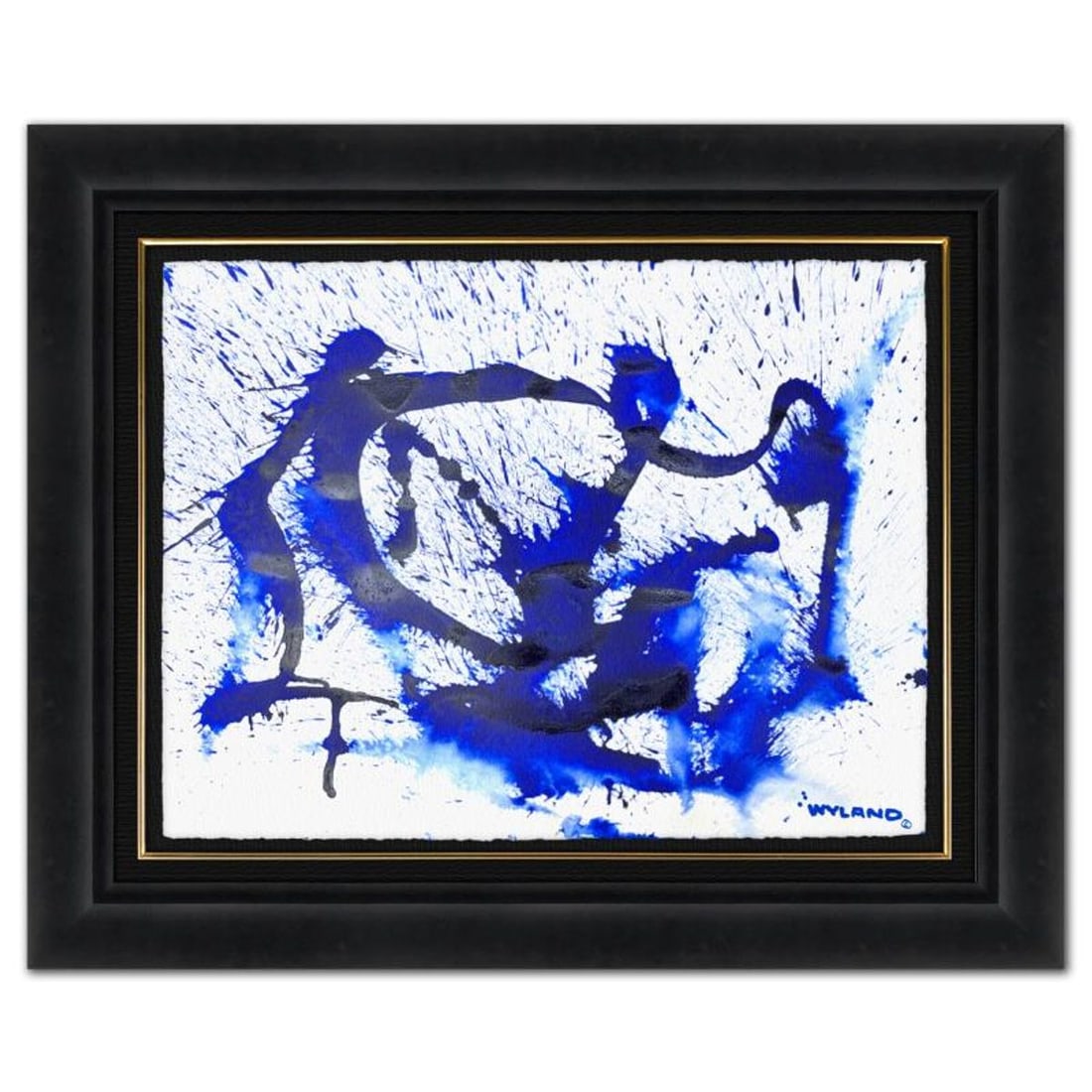 Wyland, "Untitled Abstract" Framed Original Painting on Paper, Hand Signed with Letter of: This is an original watercolor painting on paper by Wyland, hand signed by the artist. This piece comes custom framed. Includes Letter of Authenticity. Measures approximately 31" x 38.5" x (framed), 2