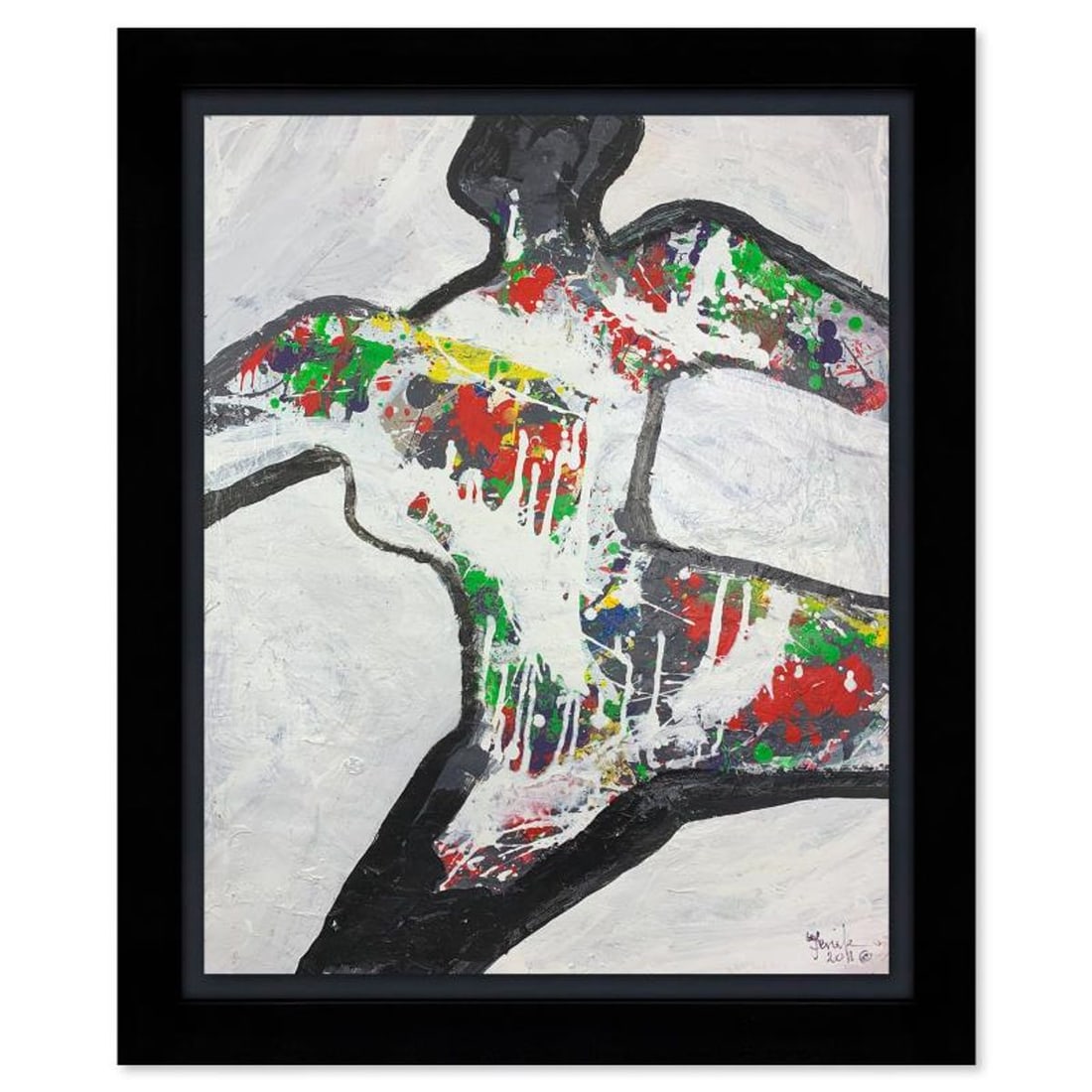 Jenik Cook, Framed Hand Signed Original Painting with Letter of Authenticity.: This is an original acrylic painting on paper by Jenik Cook. Hand signed by the artist, it includes Letter of Authenticity. This piece comes from the artist's personal collection. Measures approximate