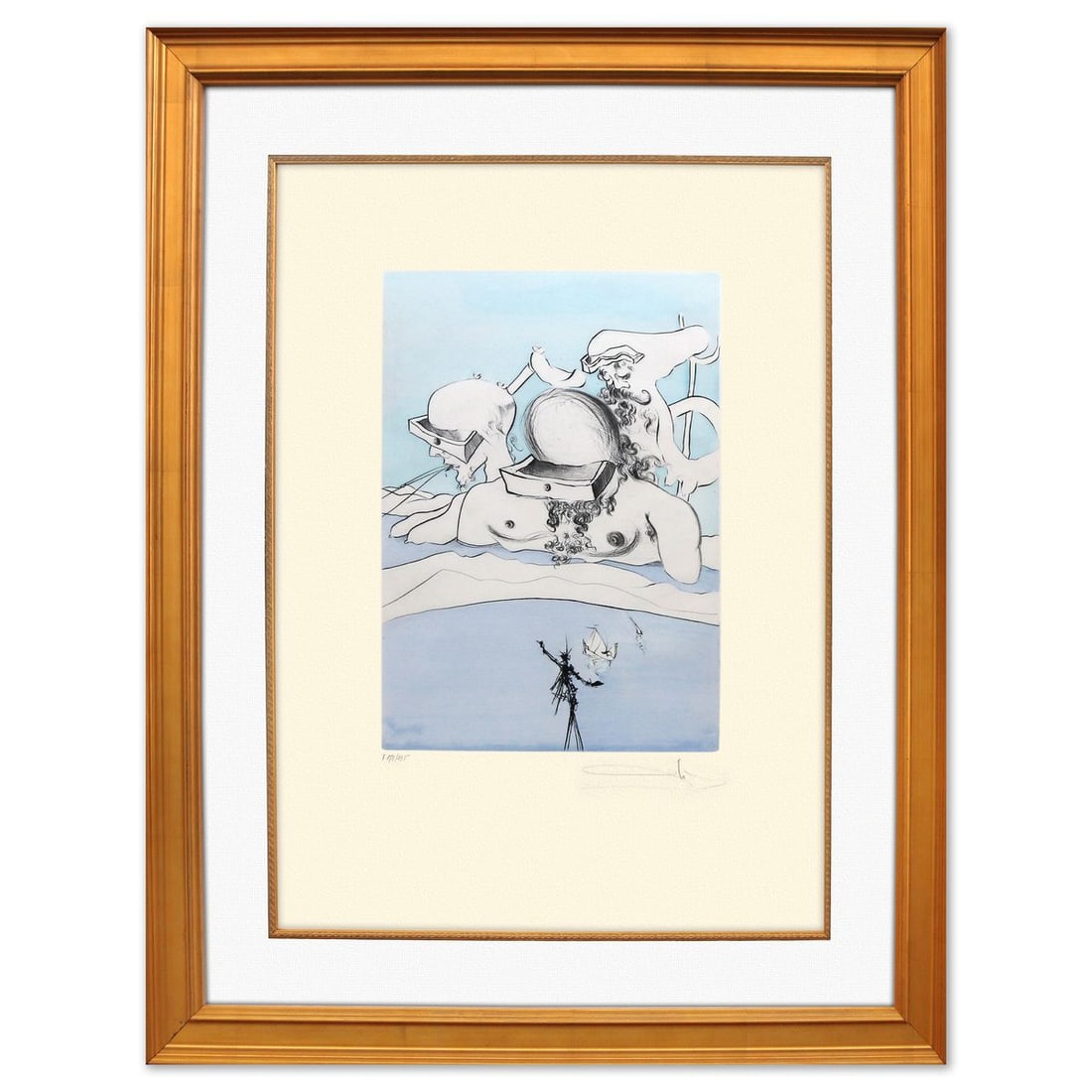 Salvador Dali- Original Lithograph "Flung Out Like a Cigarette Butt" (1 of 2)
