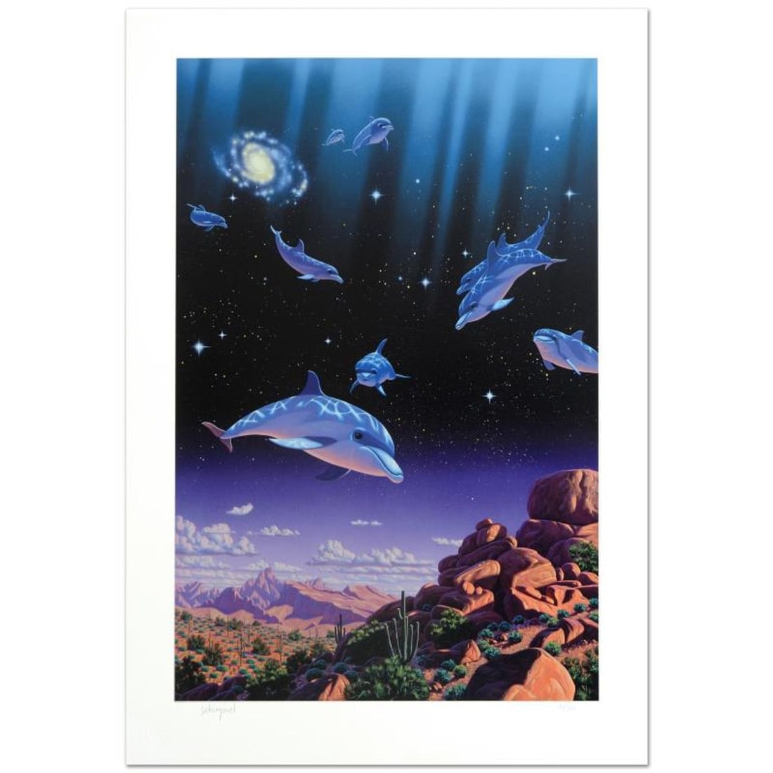 William Schimmel, "Ocean Dreams" Limited Edition Giclee, Numbered and Hand Signed with Certificate: Ocean Dreams is a limited edition giclee on paper by William Schimmel, numbered and hand signed by the artist! Includes Certificate of Authenticity! Measures approx. 25" x 36" (with border), 20" x 30.