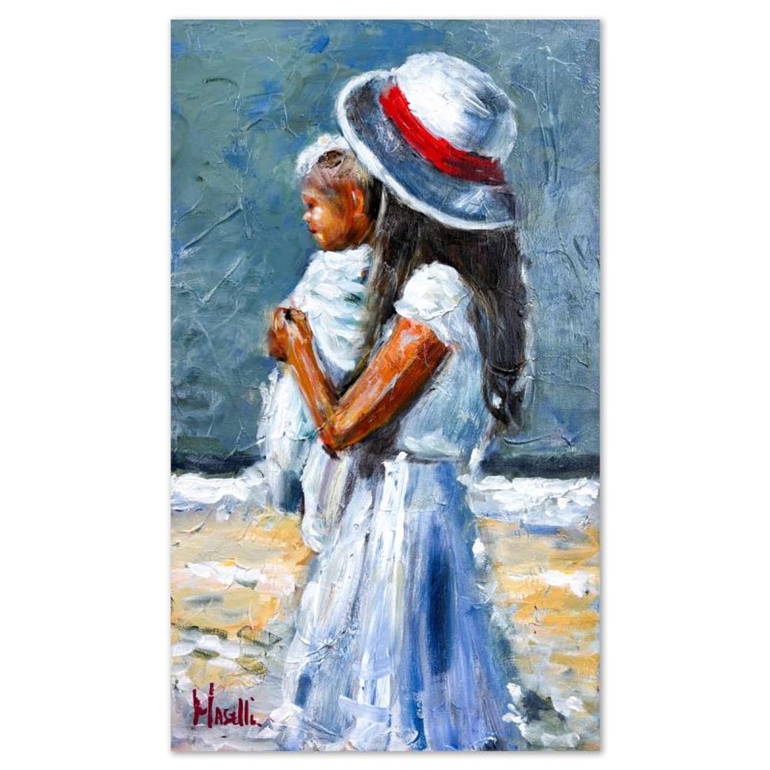 Michael Maselli, Original Painting on Canvas, Hand Signed with Letter of Authenticity.: This is an original painting on stretched canvas by Michael Maselli, hand signed by the artist. Includes Letter of Authenticity. Measures approx. 24" x 14" (image).