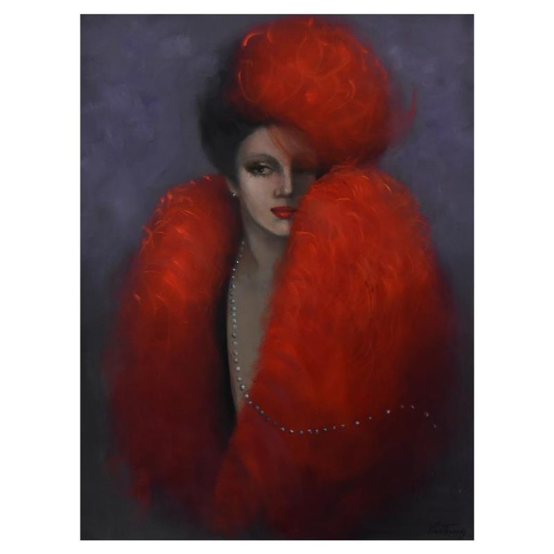 Victoria Montesinos, Original Acrylic Painting on Canvas, Hand Signed with Letter of Authenticity.: This is an original acrylic painting on canvas by Victoria Montesinos, hand signed by the artist. Includes Letter of Authenticity. Measures approx. 30" x 40" (image).