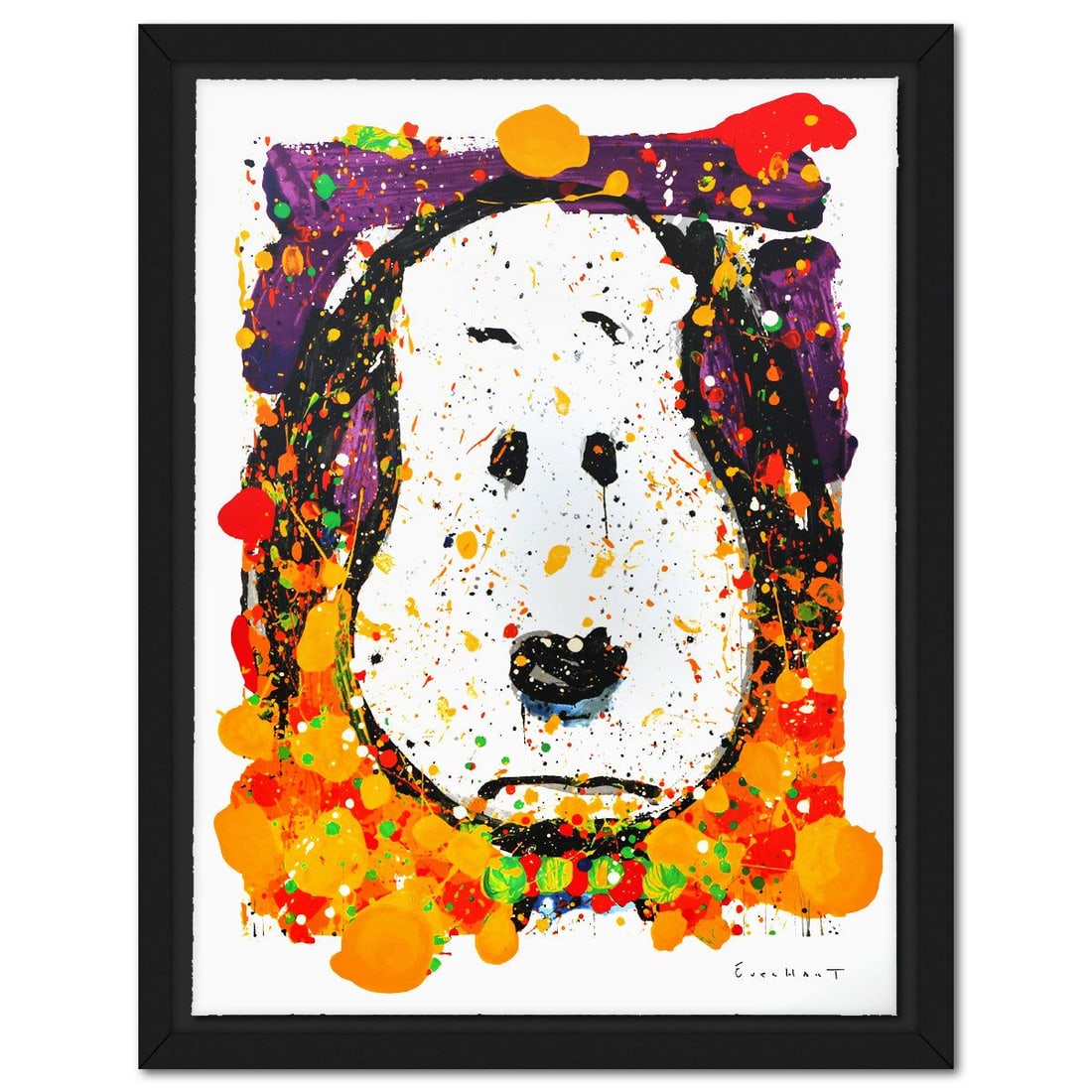 Tom Everhart- Hand Pulled Original Lithograph "Squeeze The Day-Thursday": Artist: Tom Everhart. Medium: Hand Pulled Original Lithograph. Title: Squeeze The Day-Thursday. Size: 38" x 29". Measures approx. 43" x 34" (framed). Signature: Hand signed and numbered. Certificate o