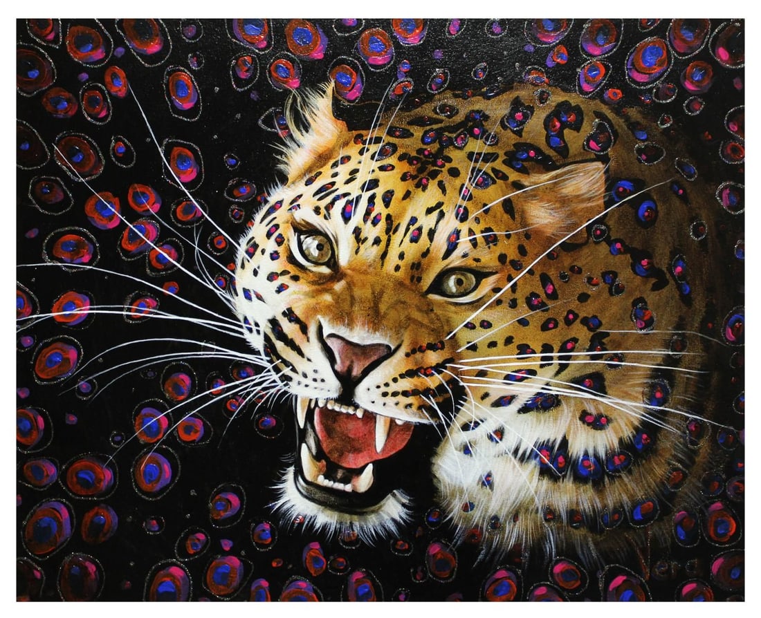 Vera V. Goncharenko- Original Giclee on Canvas "Angry": Artist: Vera V. Goncharenko. Medium: Original Giclee on Canvas. Title: Angry. Size: 16" x 20". Signature: Hand Signed and Numbered by the Artist. Certificate of Authenticity: From the publisher.