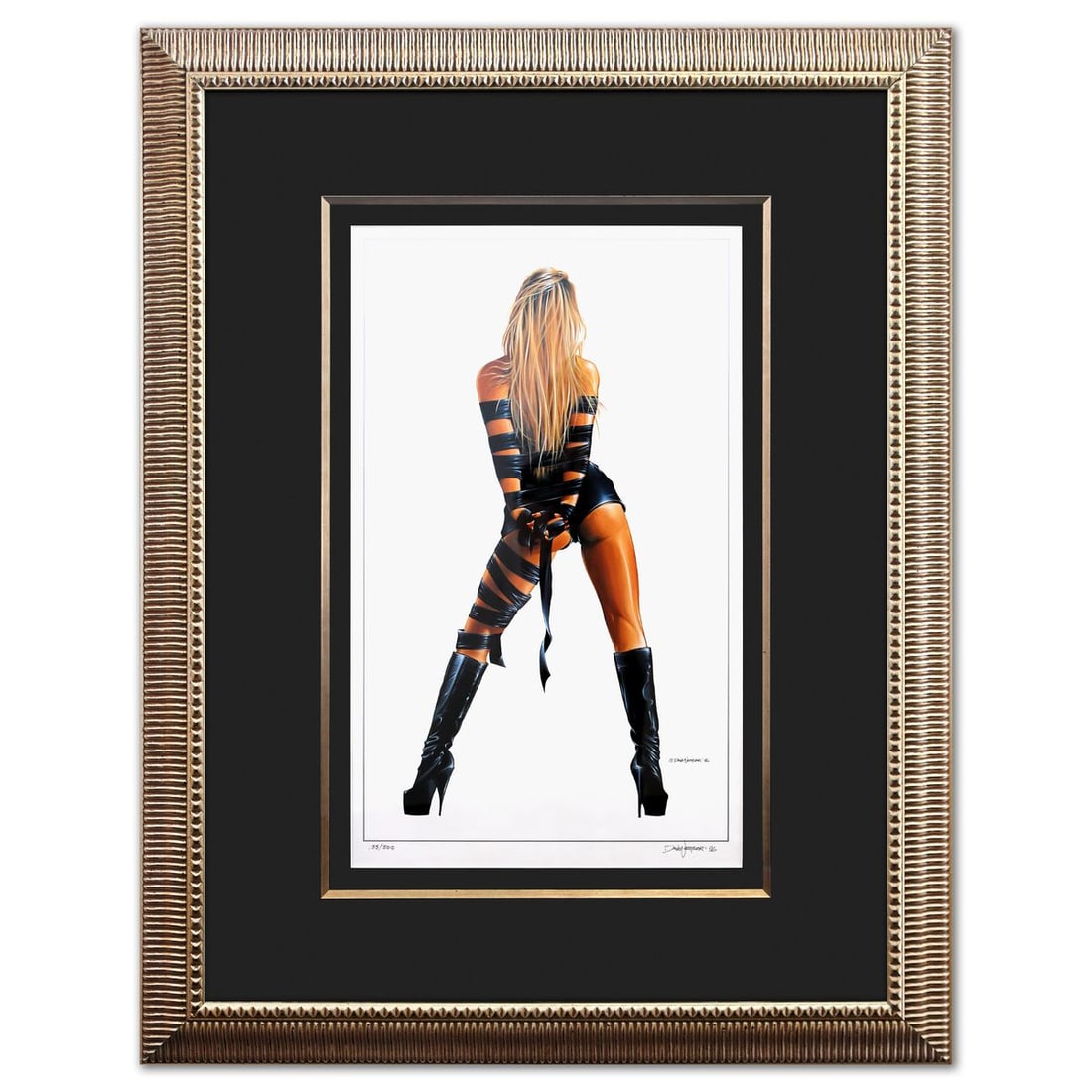 Dave Nestler- Limited Edition on Paper "Wicked Intentions": Artist: Dave Nestler. Medium: Limited Edition on Paper. Title: Wicked Intentions. Size: 28" x 17". Measures approx. 46" x 36" (framed). Signature: Hand Signed and Numbered. Additional: 135/500. Refere
