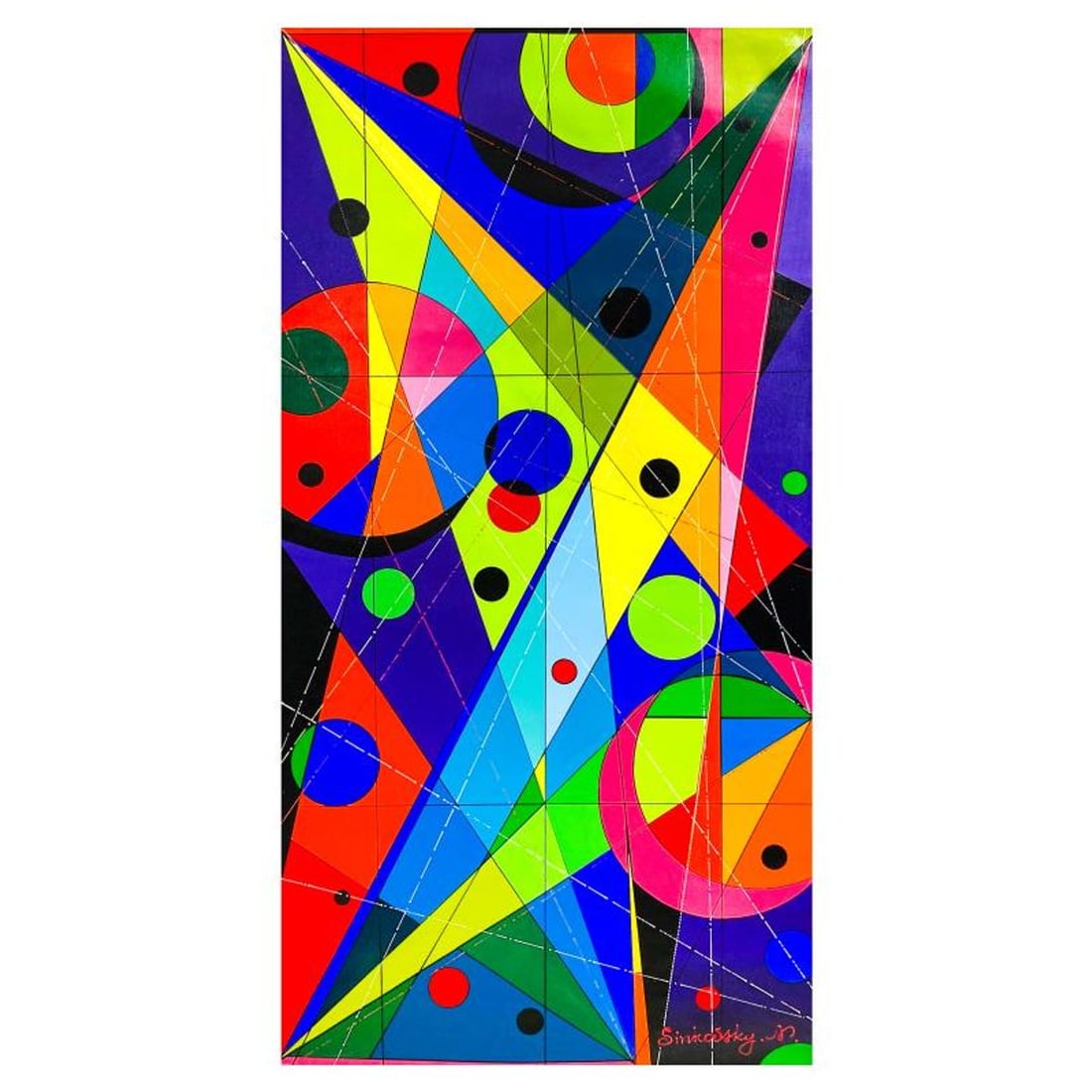 Natalia Sinkovsky, Original Acrylic Painting on Canvas, Hand Signed with Letter of Authenticity: This is an original acrylic painting on canvas by Natalia Sinkovsky, hand signed by the artist. Includes Letter of Authenticity. Measures approx. 48" x 24" (image).