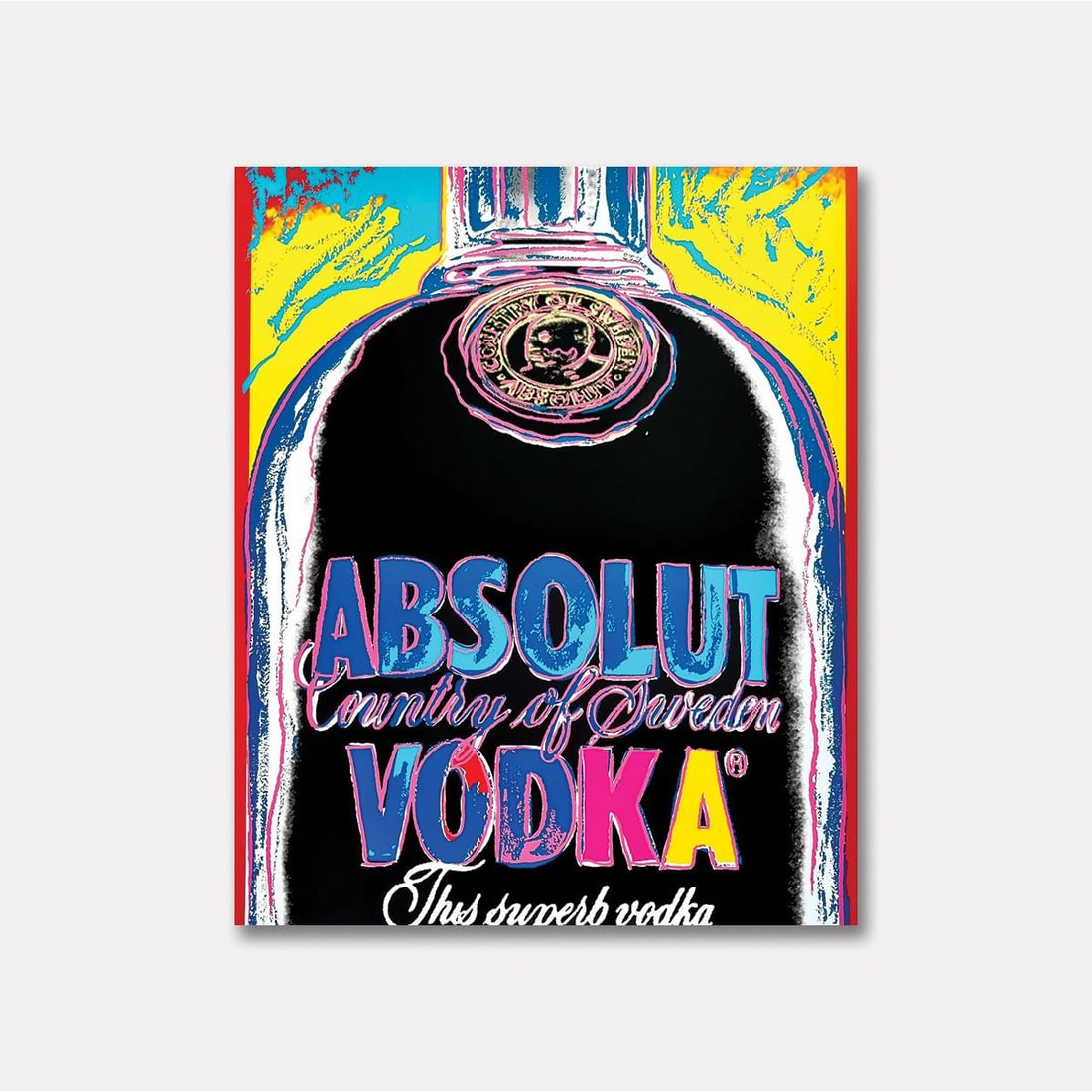 Andy Warhol- SIlkscreen on Museum Board "ABSOLUT VODKA": Artist: Andy Warhol. Medium: SIlkscreen on Museum Board. Title: ABSOLUT VODKA. Size: 38" x 31". Certificate of Authenticity: Is included by SUNDAY B. MORNING. Additional: Edition of 3,000. Reference#: