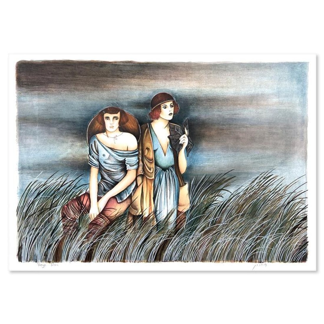Haya Ran, "Expectation" Hand Signed, Numbered Limited Edition with Letter of Authenticity.: Expectation is a limited edition on paper by Haya Ran. The piece comes hand signed by the artist, numbered, and with a letter of authenticity. Measures approximately 22 x 15.5". Reference#: 93296.