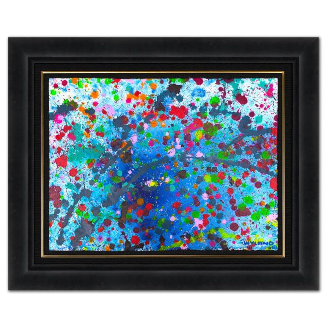 Wyland, "Untitled Abstract" Framed Original Painting on Paper, Hand Signed with Letter of: This is an original watercolor painting on paper by Wyland, hand signed by the artist. This piece comes custom framed. Includes Letter of Authenticity. Measures approximately 31" x 38.5" x (framed), 2