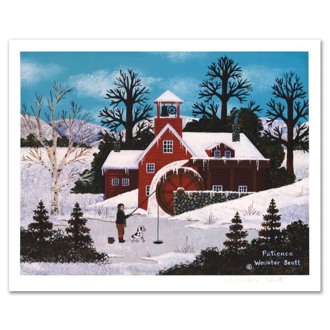 Jane Wooster Scott, "Patience" Hand Signed Limited Edition Lithograph with Letter of Authenticity.: Patience is a limited edition lithograph on paper by Jane Wooster Scott. The piece is hand signed and numbered and comes with a letter of authenticity. Measures approx. 13" x 11" (with border), 11.5" 