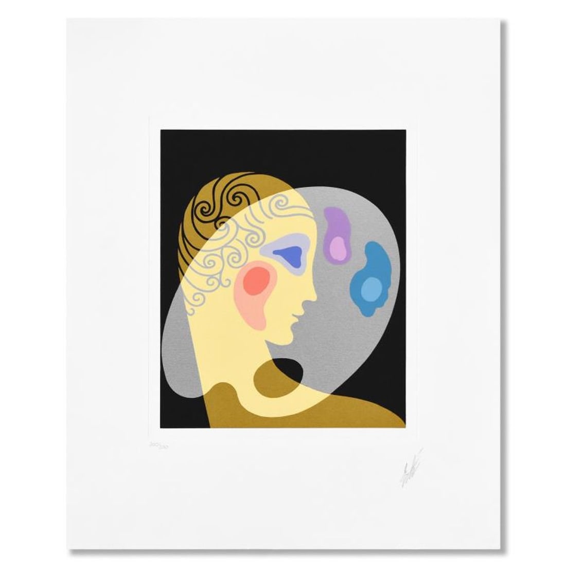 Erte (1892-1990), "Cosmetic Palette" Limited Edition Serigraph, Numbered 300/300 and Hand Signed: Cosmetic Palette is a limited edition serigraph on paper, numbered 300/300 and hand signed by Erte (1892-1990). Includes Letter of Authenticity. Measures approx. 15.5" x 19.5" (border), 9" x 11" (imag