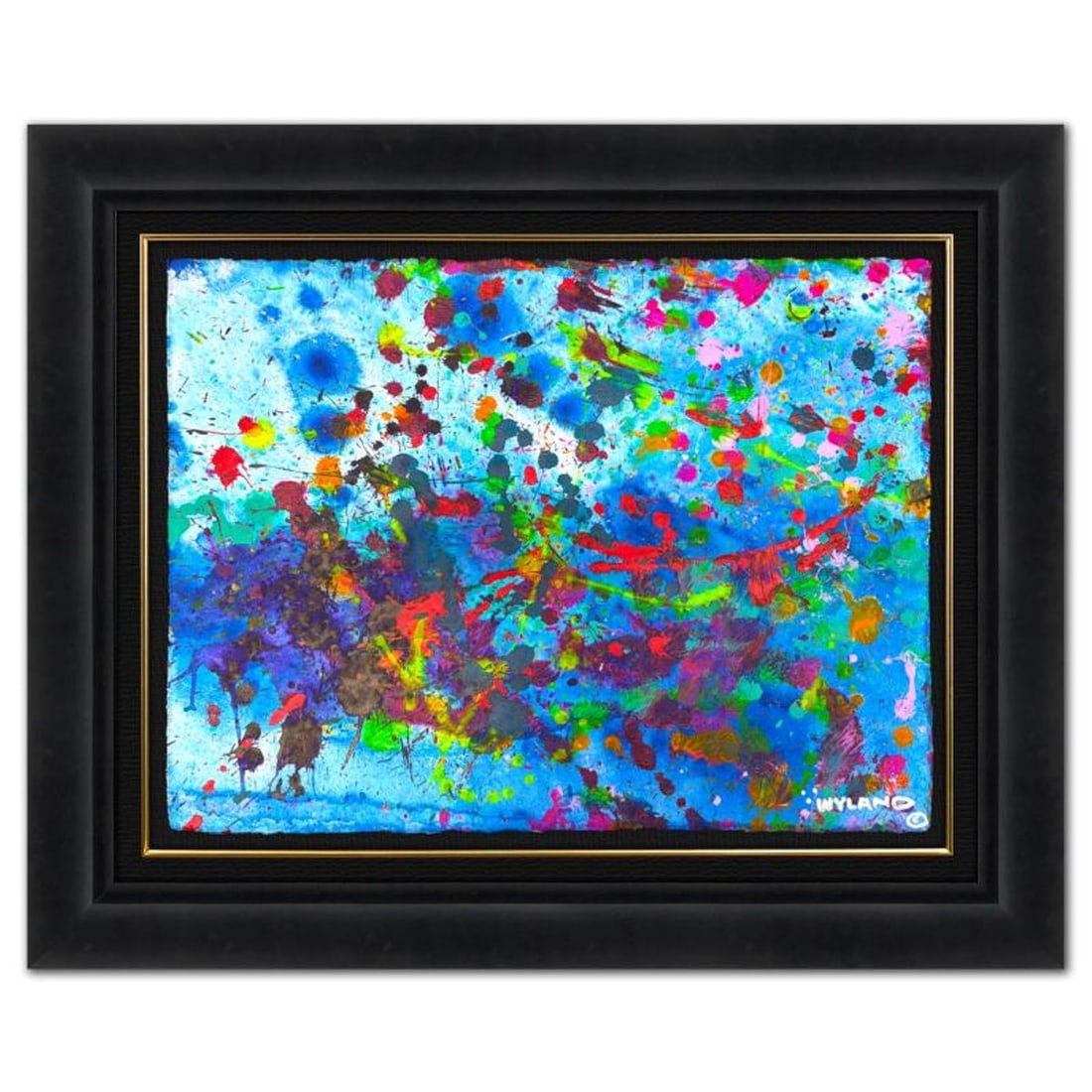 Wyland, "Untitled Abstract" Framed Original Painting on Paper, Hand Signed with Letter of: This is an original watercolor painting on paper by Wyland, hand signed by the artist. This piece comes custom framed. Includes Letter of Authenticity. Measures approximately 31" x 38.5" x (framed), 2