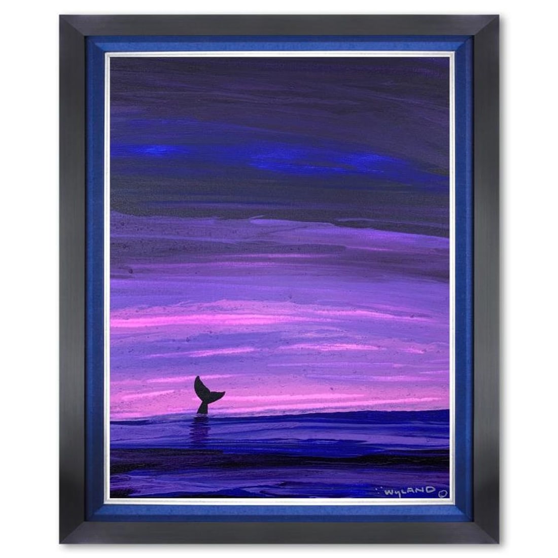 Wyland- Original Painting on Canvas "Untitled": Artist: Wyland. Medium: Original Painting on Canvas. Title: Untitled. Size: 22" x 16.5". Measures approx. 30" x 24.5" (framed). Signature: Hand signed. Certificate of Authenticity: Is included. Refere