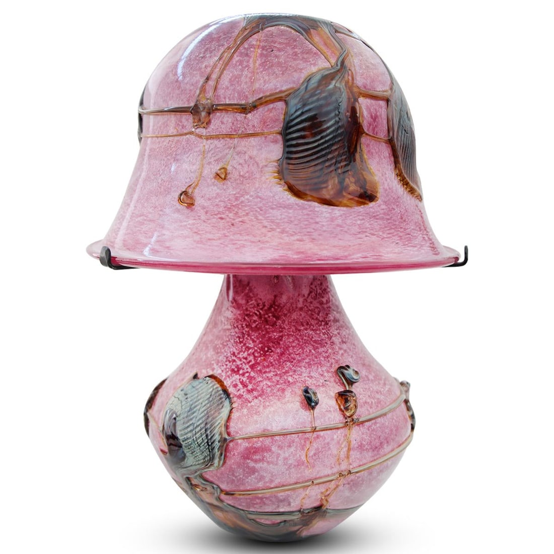Jean-Claude Novaro- Handmade Glass "Large Pink Lamp": Artist: Jean-Claude Novaro. Medium: Handmade Glass. Title: Large Pink Lamp. Size: 23" x 15". Signature: Signed and Dated. Reference#: 74466.