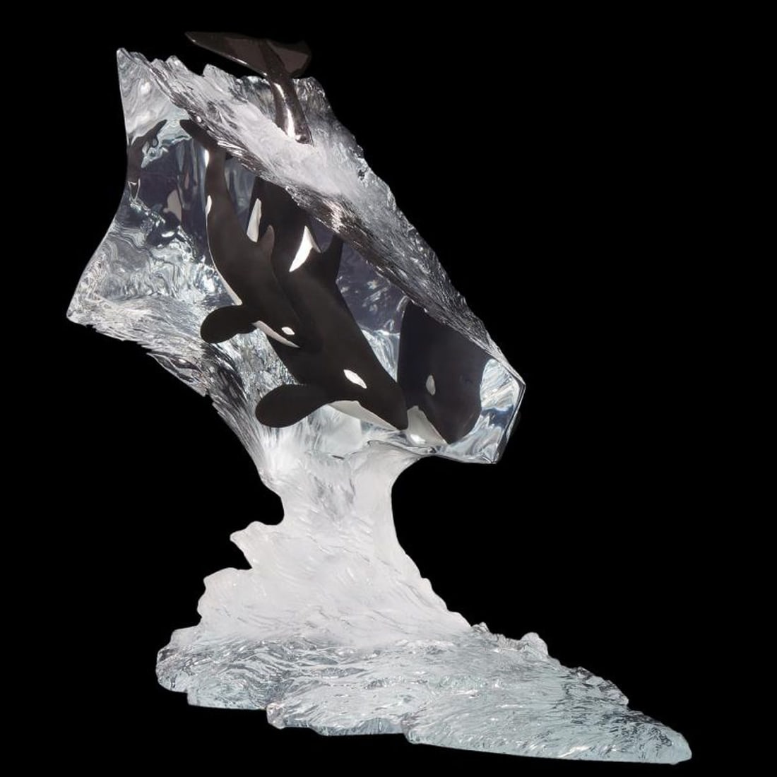 John Cuevas, "Calm Waters" Limited Edition Mixed Media Lucite Sculpture with COA. (1 of 2)