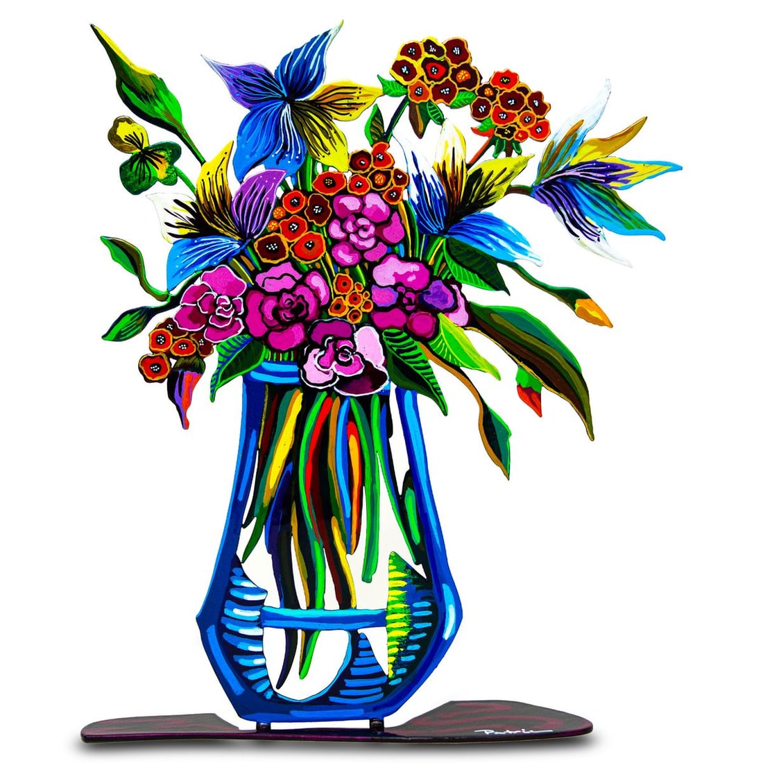 Patricia Govezensky- Original Free Standing Sculpture "Blooming Harmony": Artist: Patricia Govezensky. Medium: Original Free Standing Sculpture. Title: Blooming Harmony. Size: 13" x 10". Signature: Hand Signed by the artist. Certificate of Authenticity: Is included. Additio