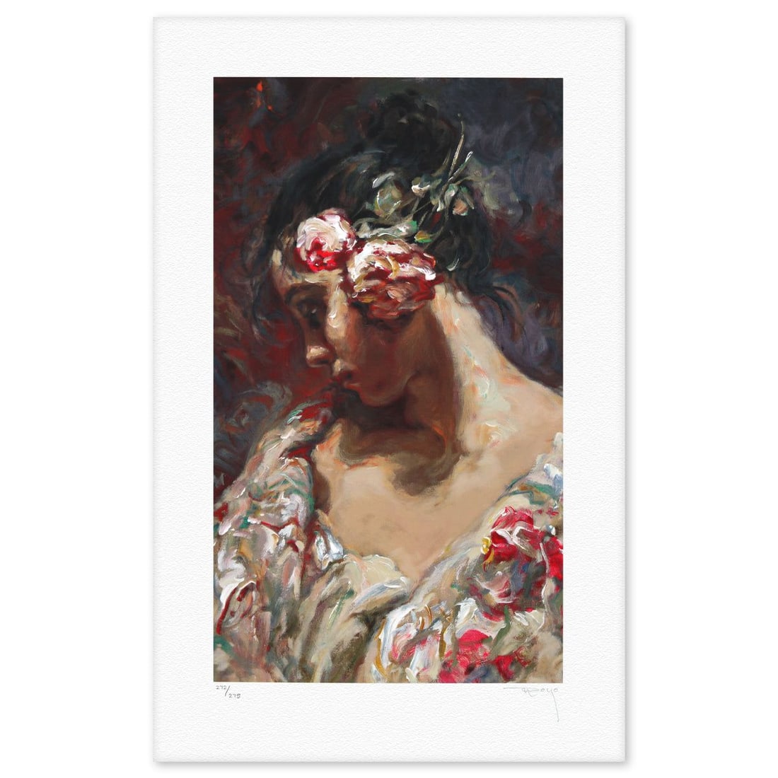 Royo- Serigraph "Adolescencia": Artist: Royo. Medium: Serigraph. Title: Adolescencia. Size: 23" x 15". Signature: Hand signed and numbered. Reference#: 74823.