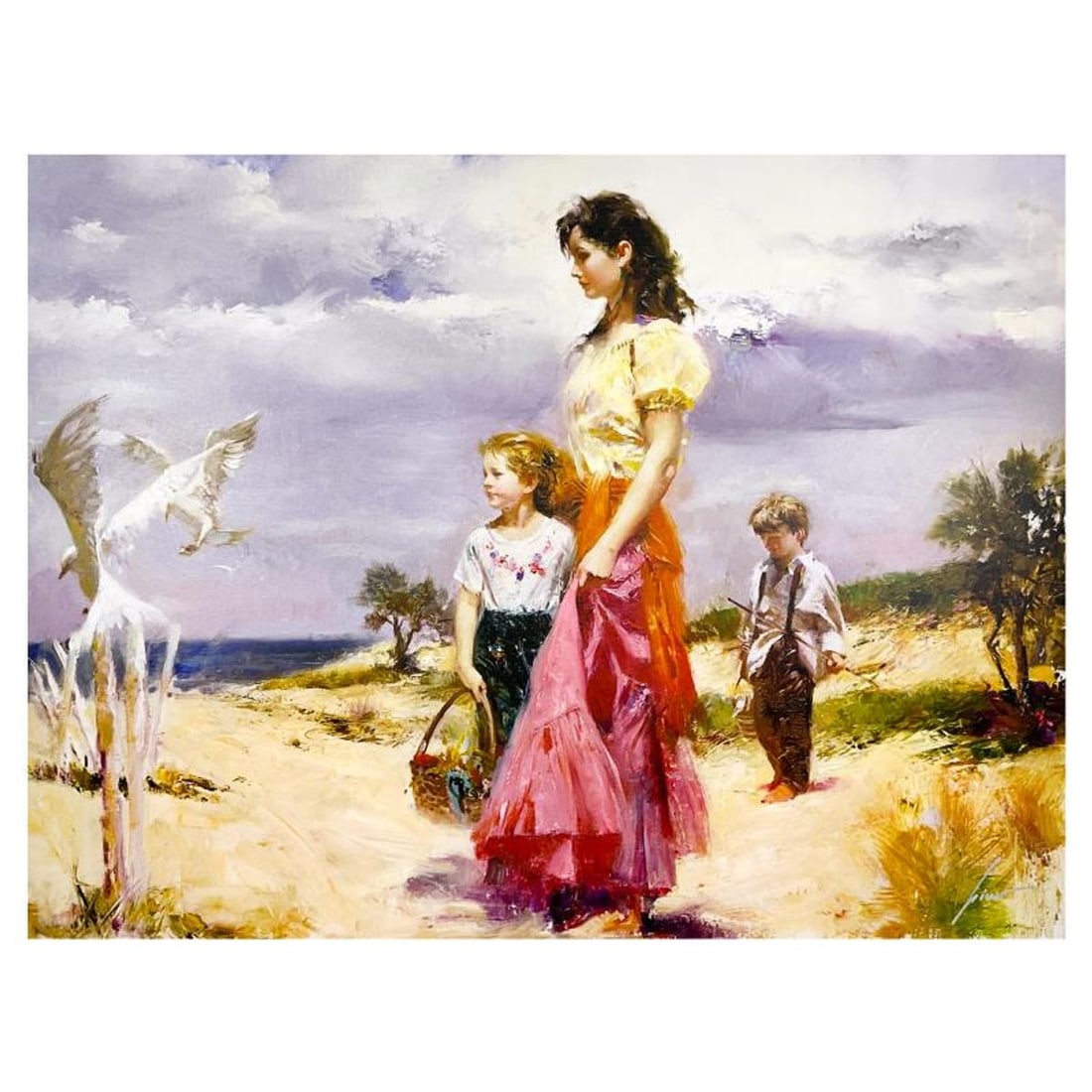 #1 in Edition: Pino (1939-2010), "Birds of Paradise" Limited Edition on Canvas, HC Numbered 1/25 and: Birds of Paradise is a limited edition giclee on canvas by Pino (1939-2010), HC numbered 1/25 and hand signed by the artist. Includes Certificate of Authenticity. Measures approx. 30" x 40" (image).