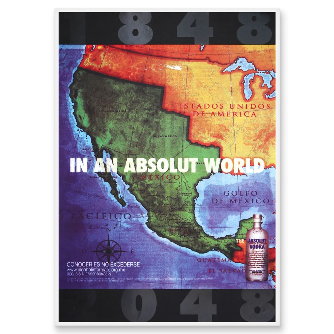 Wolfryd-Selway Projects- Silkscreen: Artist: Wolfryd-Selway Projects. Medium: Silkscreen. Size: 36" x 24". Signature: Hand signed by master printer. Certificate of Authenticity: Is included. Additional: Mexican vintage poster. Reference#
