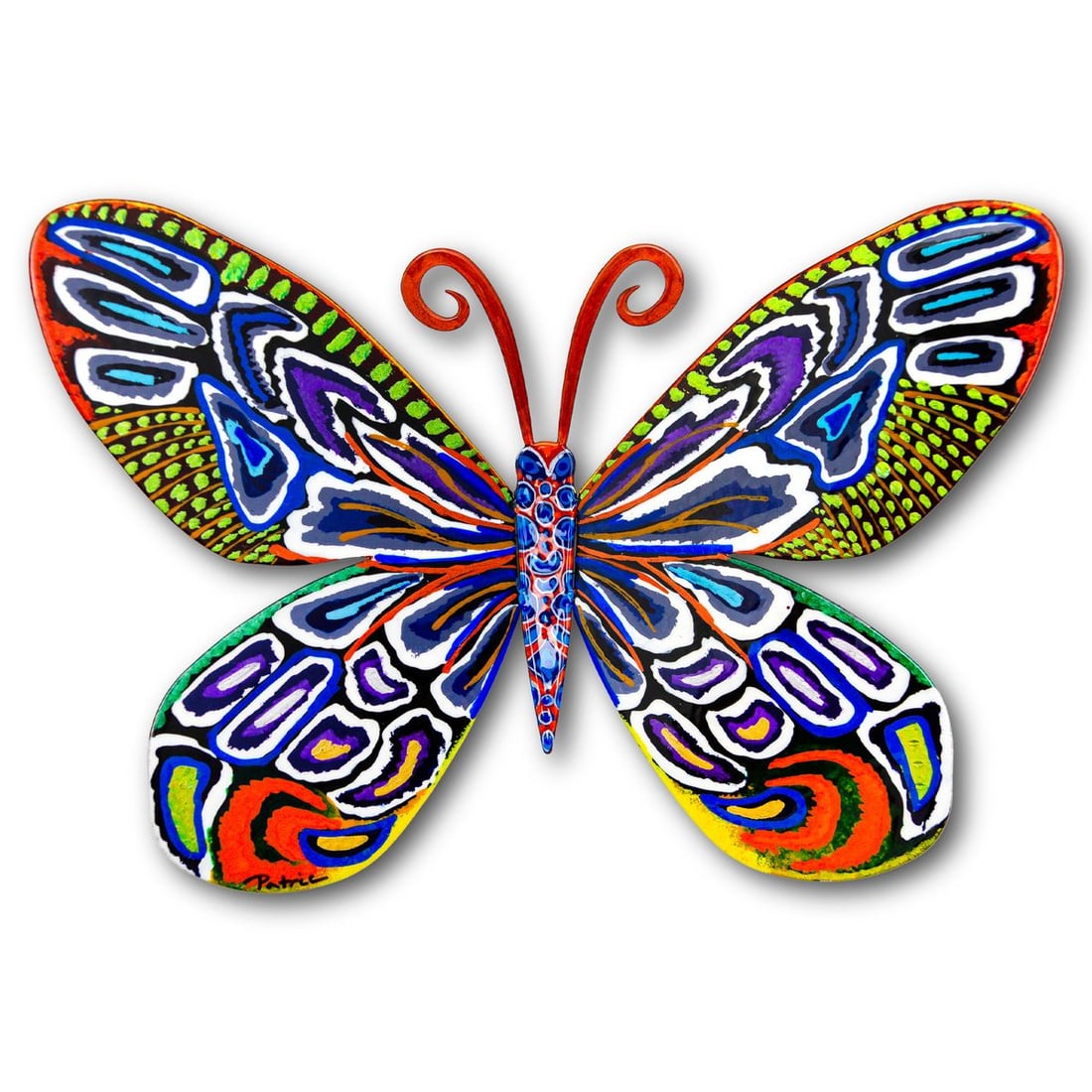 Patricia Govezensky- Original Painting on Cutout Steel "Butterfly": Artist: Patricia Govezensky. Medium: Original Painting on Cutout Steel. Title: Butterfly. Size: 8" x 12". Signature: Hand Signed by the Artist. Certificate of Authenticity: From the publisher. Referen