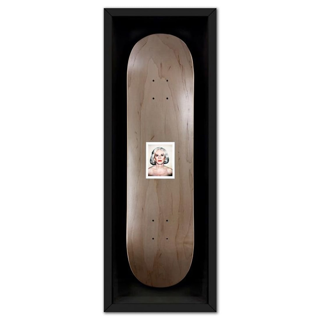 Andy Warhol (1928-1987), "Self-Portrait (Grey)" Framed One-of-a-Kind Unique Edition Skateboard,: Self-Portrait (Grey) is a one-of-a-kind unique edition skateboard by Andy Warhol (1928-1987), bearing the plate signature inverso of the artist. This piece comes custom framed. This piece is from a un