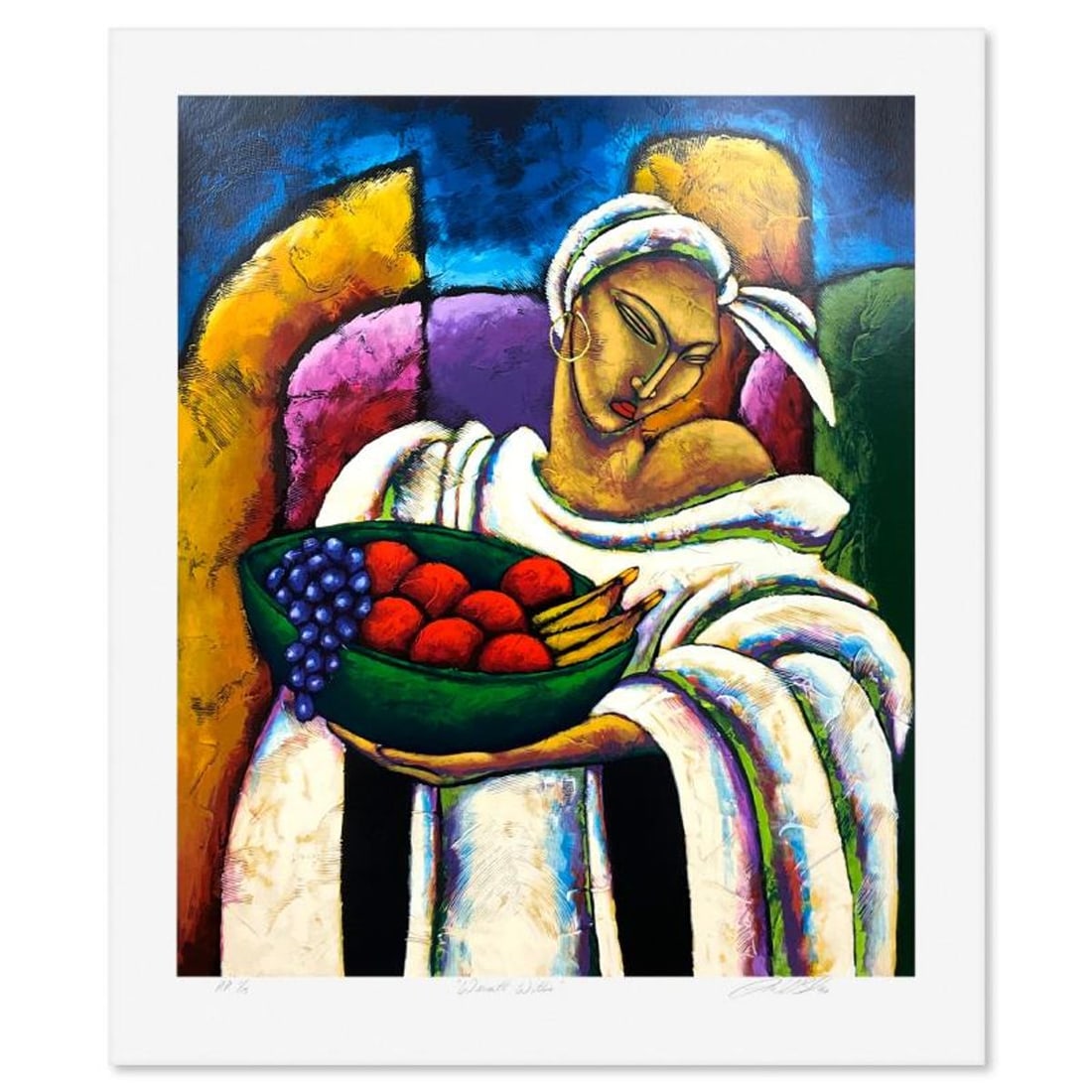 LaShun Beal, "Warmth Within" Limited Edition Printer's Proof Serigraph, Numbered 1/15 and Hand: Warmth Within is a limited edition printer's proof serigraph on paper by LaShun Beal, numbered 1/15 and hand signed by the artist. Includes Letter of Authenticity. Measures approx. 35" x 30" (border),