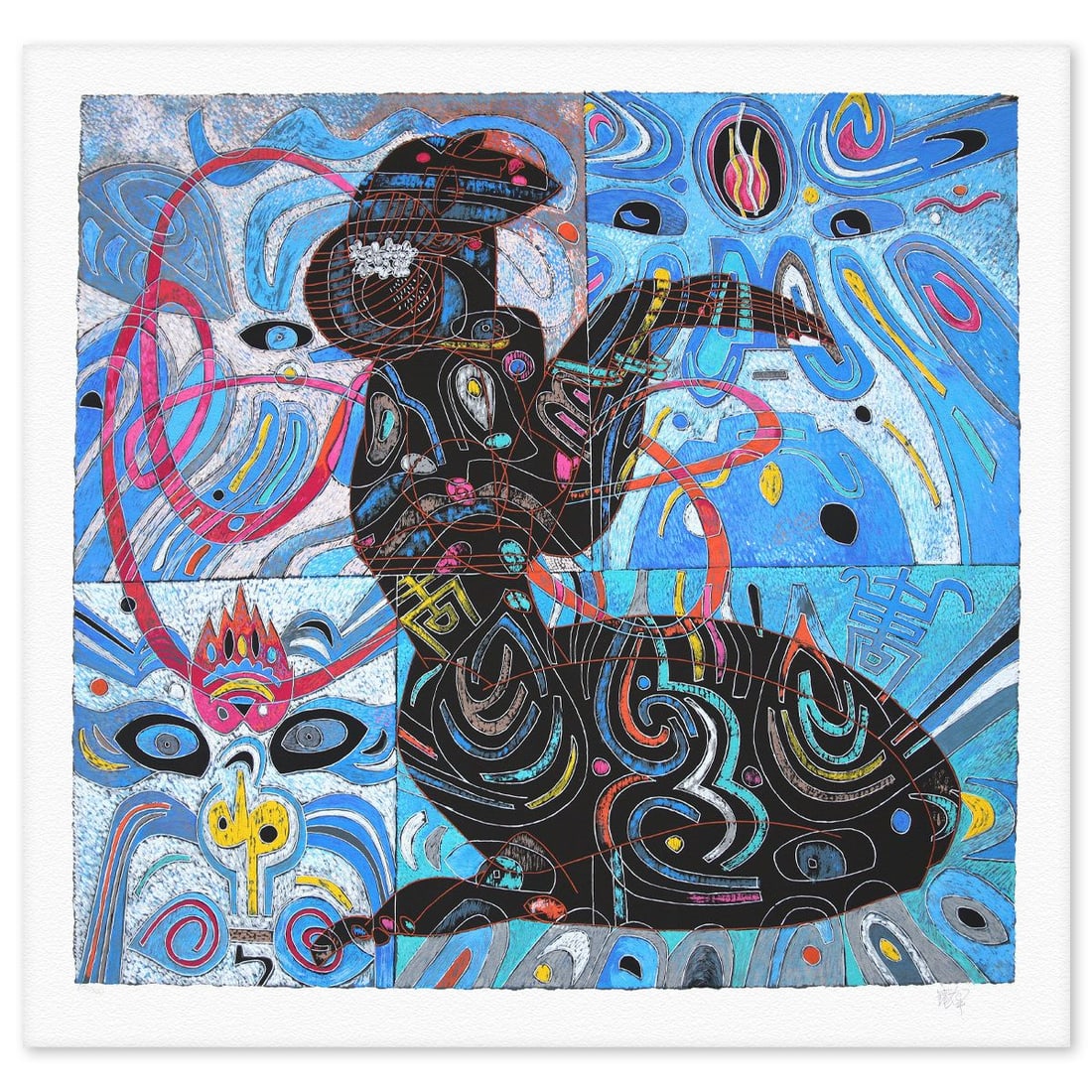 Jian Tie Feng- Silkscreen "Girl of Tang Dynasty": Artist: Jian Tie Feng. Medium: Silkscreen. Title: Girl of Tang Dynasty. Size: 41" x 42". Signature: Hand Signed and Numbered. Reference#: 80536.