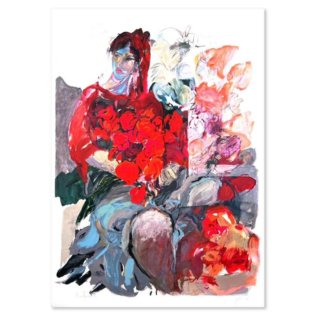 Lea Avizedek, Hand Signed, Numbered Limited Edition with Letter of Authenticity.: This is a limited edition on paper by Lea Avizedek. The piece comes hand signed by the artist, numbered, and with a letter of authenticity. Measures approximately 37.5" x 27". Reference#: 89771.