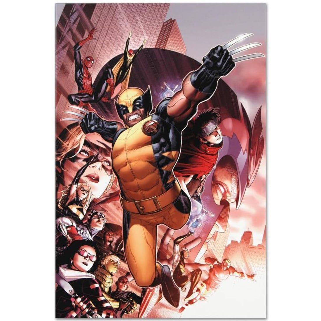 Marvel Comics "Avengers: The Children's Crusade #2" Numbered Limited Edition Giclee on Canvas by Jim: A piece of comic book history, this limited edition, from original art by Jim Cheung, depicts the classic characters Wolverine, Wiccan, and Magneto. Jim Cheung was named as one of 2005's "Young Guns" 