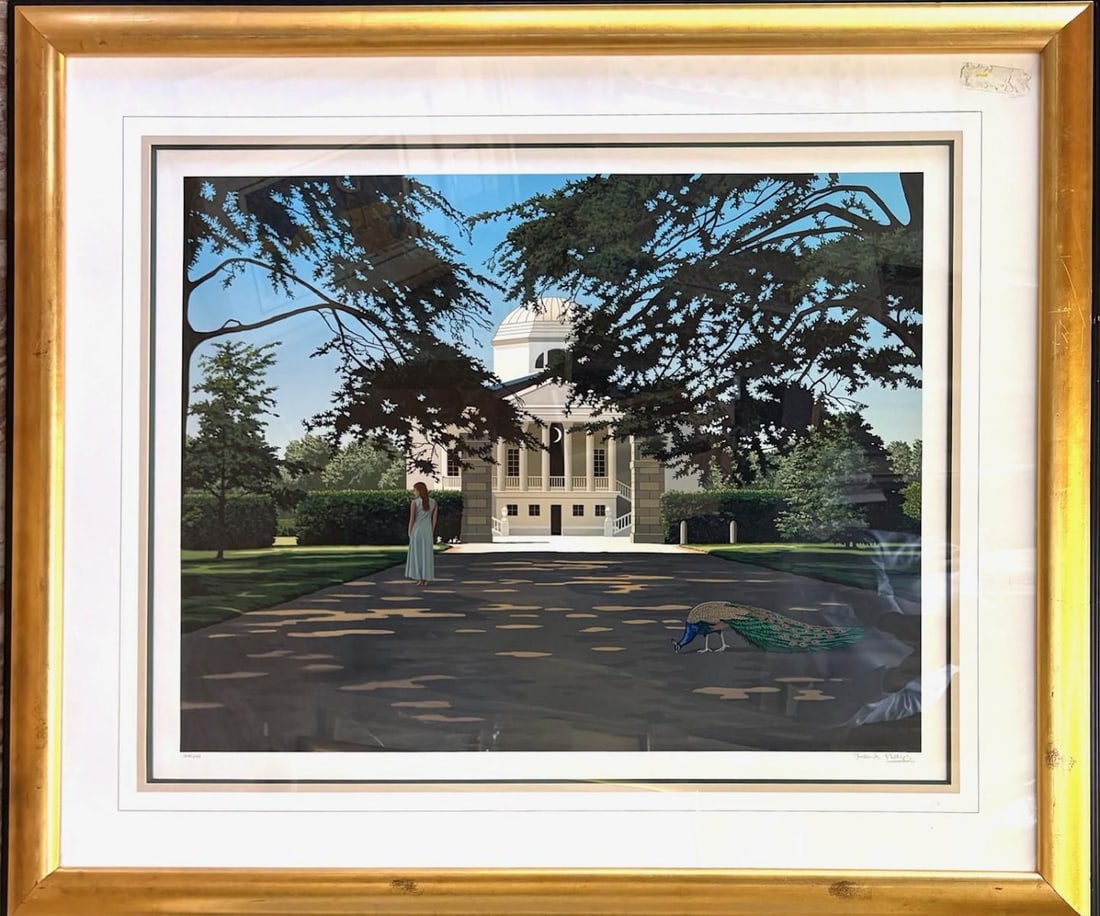 Frederick Phillips- Serigraph on paper: Artist: Frederick Phillips. Medium: Serigraph on paper. Measures approx. 46" x 53" (framed). Signature: Hand signed and numbered.