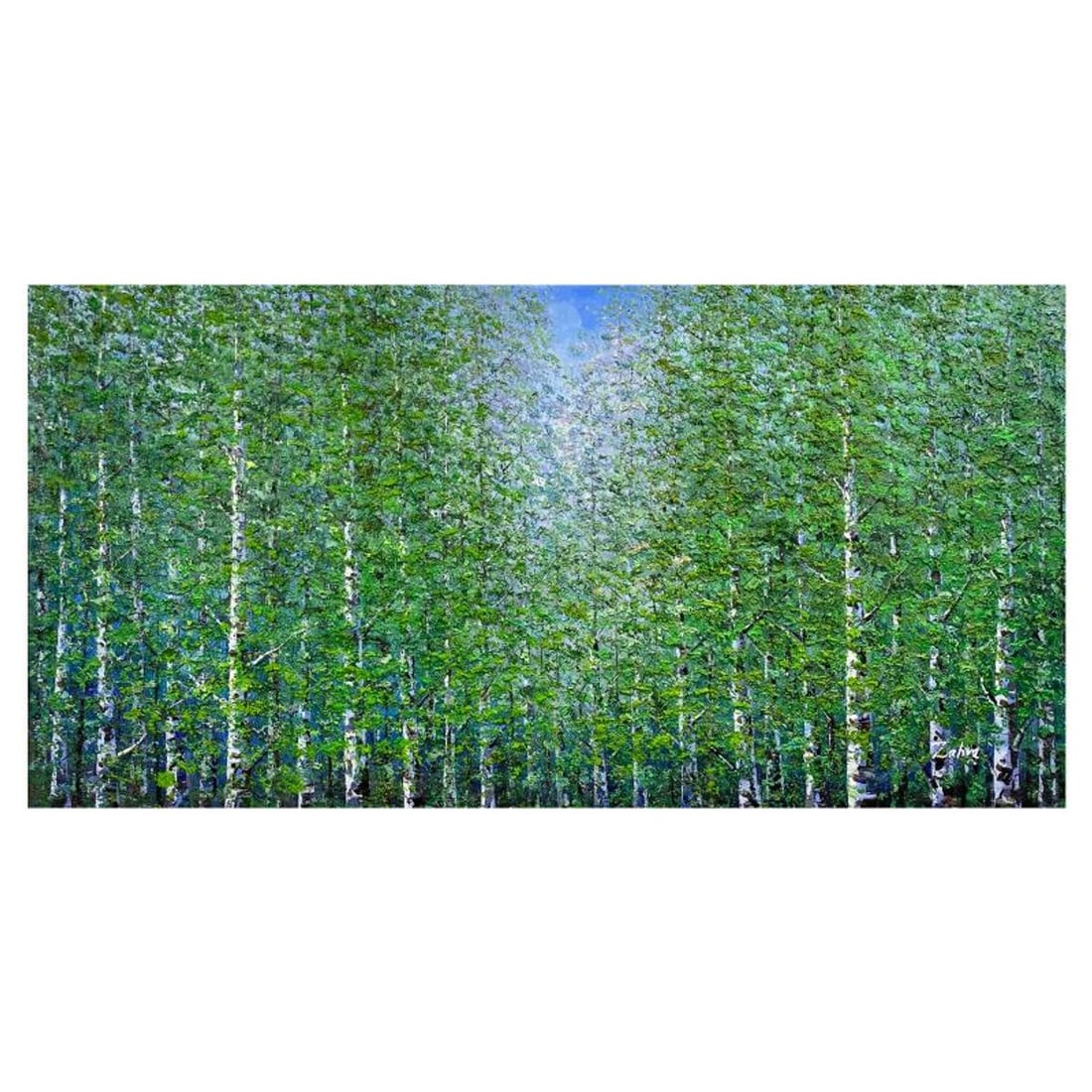 Zahra, Original Acrylic Painting on Canvas, Hand Signed with Letter of Authenticity.: This is an original oil painting on canvas by Zahra, hand signed by the artist. Includes Letter of Authenticity. Measures approx. 30" x 60" (image).