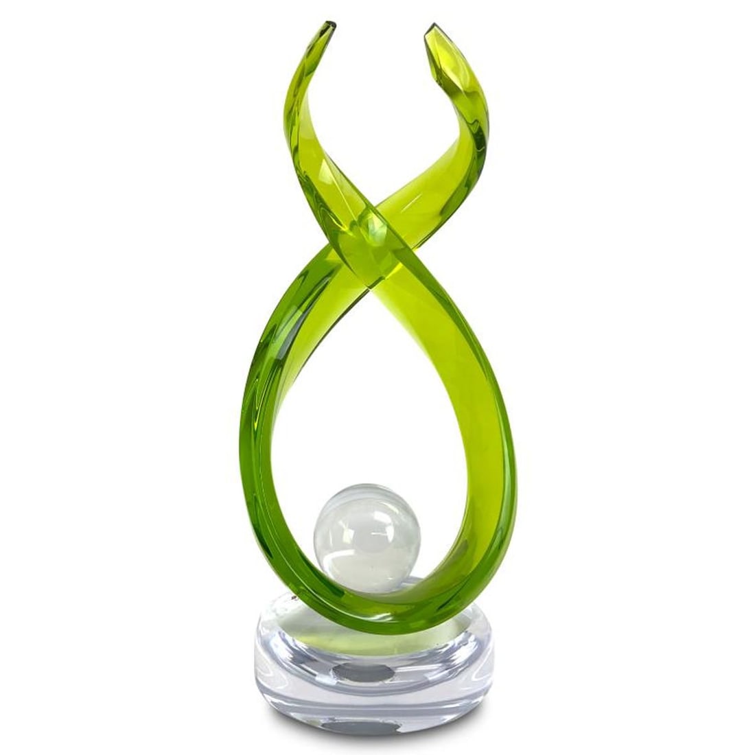 Shlomi Haziza, "Twist" Acrylic Sculpture, Hand Signed with Letter of Authenticity.: Twist is an acrylic sculpture by Shlomi Haziza, hand signed by the artist. Includes Letter of Authenticity. Measures approx. 9" x 20" x 8". There are minor scratches to the piece.