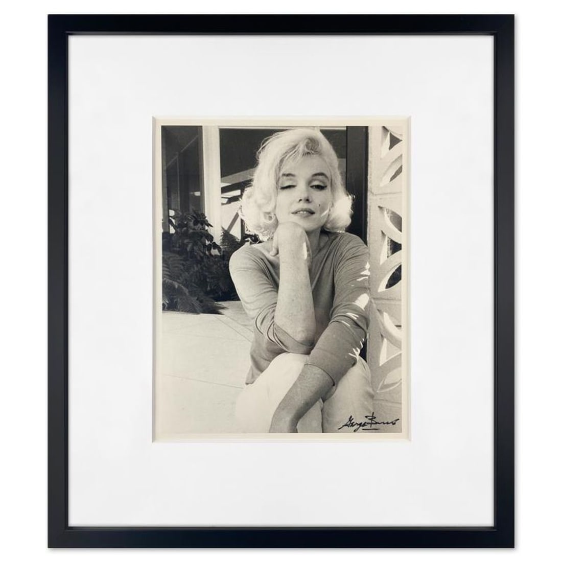George Barris (1922-2016), "Marilyn Monroe: The Last Shoot" Framed Photograph Printed from the: Marilyn Monroe: The Last Shoot is a photograph printed from the original negative taken by George Barris (1922-2016). This photo is part of a series entitled "The Last Photos" which were taken in 1962