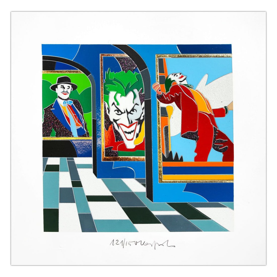 Ugo Nespolo- SIlkscreen on Paper "Kinda Funny": Artist: Ugo Nespolo. Medium: SIlkscreen on Paper. Title: Kinda Funny. Size: 10" x 10". Signature: Hand Signed and numbered. Certificate of Authenticity: Is included. Additional: Edition number might v
