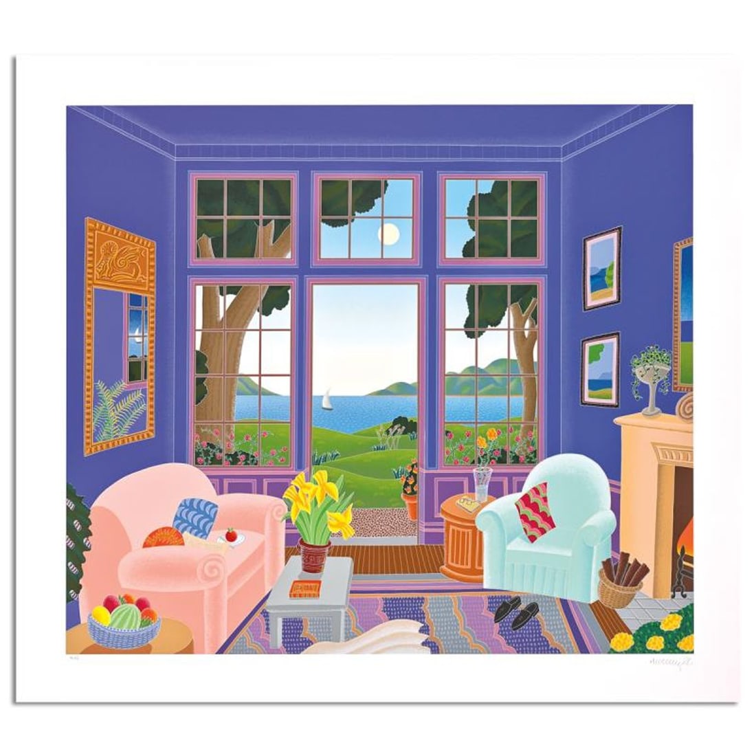 Thomas Mcknight, "Westport" Limited Edition Serigraph, Numbered and Hand Signed with Letter of: Westport is a limited edition serigraph on paper by Thomas Mcknight, numbered and hand signed by the artist. Includes Letter of Authenticity. Measures approx. 33" x 37" (border), 28" x 32" (image).