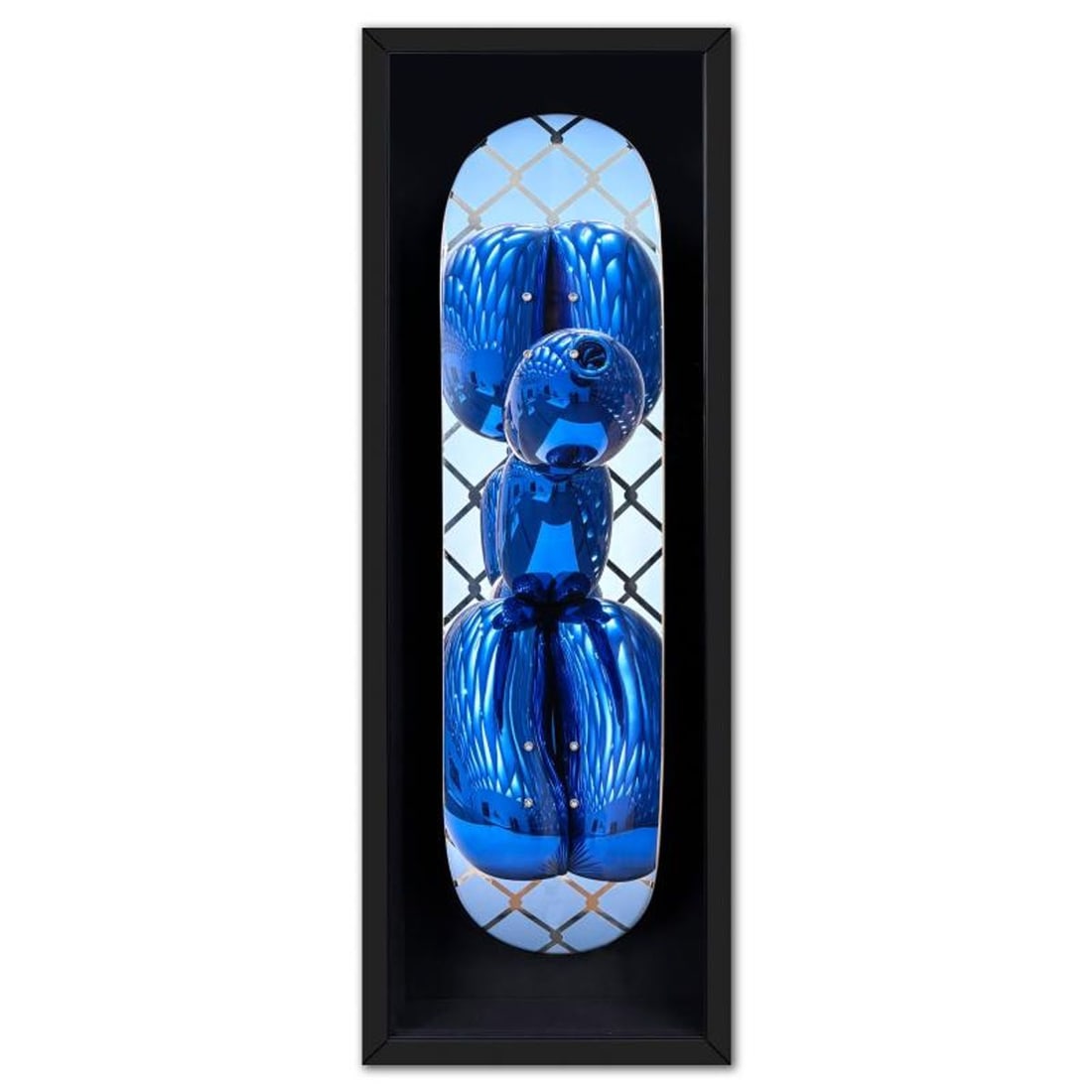 Jeff Koons, "Blue Balloon Dog" Framed Limited Edition Skateboard, Plate Signed with Letter of (1 of 3)