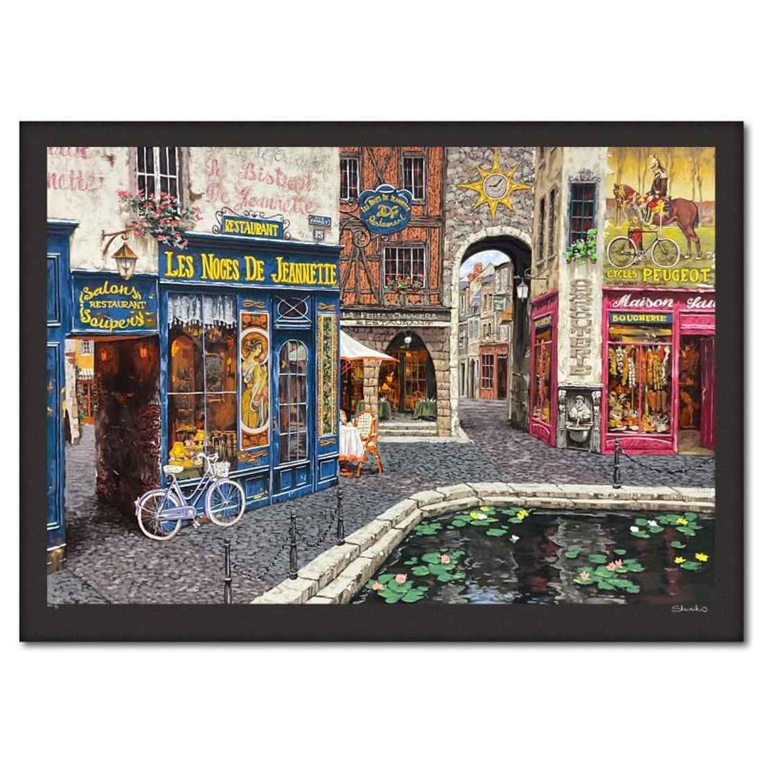 Viktor Shvaiko, "Le Noles De Jeanette (Black)" Limited Edition Printer's Proof Serigraph (32" x: Le Noles De Jeanette (Black) is a limited edition printer's proof serigraph on paper by Viktor Shvaiko, numbered 1/1 and hand signed by the artist. Includes Letter of Authenticity. Measures approx. 36
