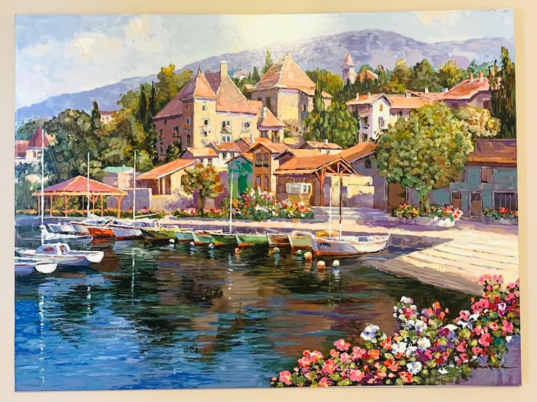 Sam Park- Hand embellished Serigraph on canvas: Artist: Sam Park. Medium: Hand embellished Serigraph on canvas. Size: 30" x 40". Signature: Hand Signed by the artist. Reference#: 28090.