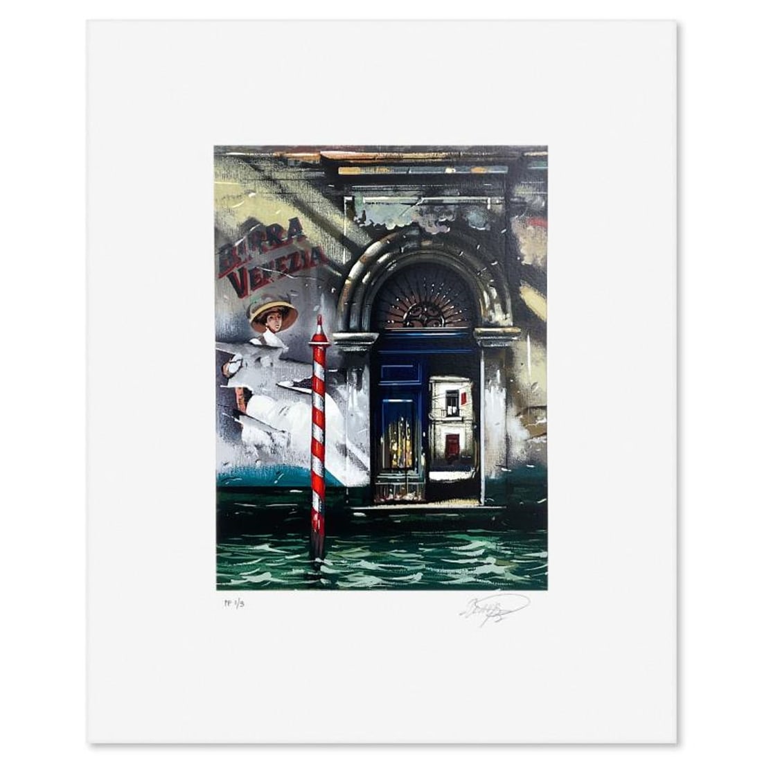 Thomas Pradzynski (1951-2007), "Venezia" Limited Edition Printers Proof Serigraph, Numbered 1/3 and: Venezia is a limited edition printers proof serigraph on paper by Thomas Pradzynski (1951-2007), numbered 1/3 and hand signed by the artist. Includes Letter of Authenticity. Measures approx. 17" x 14"