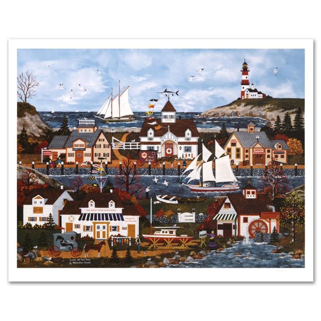 Jane Wooster Scott, "Lure of the Sea" Hand Signed Limited Edition Lithograph with Letter of (1 of 1)